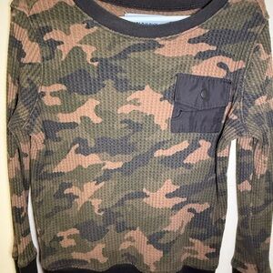 Old Navy Kids Camo Long Sleeve Tee - Green and Brown